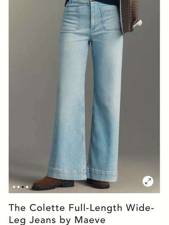 Maeve Denim - Maeve Light Blue Wide-Leg Colette Jeans in color: ‘light denim’ size 26